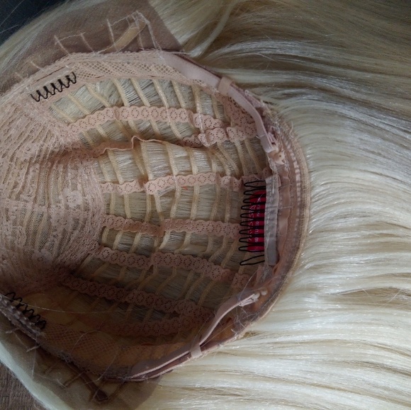 Blonde Synthetic Human Hair 30 inch Lace Front Wig - Picture 8 of 8